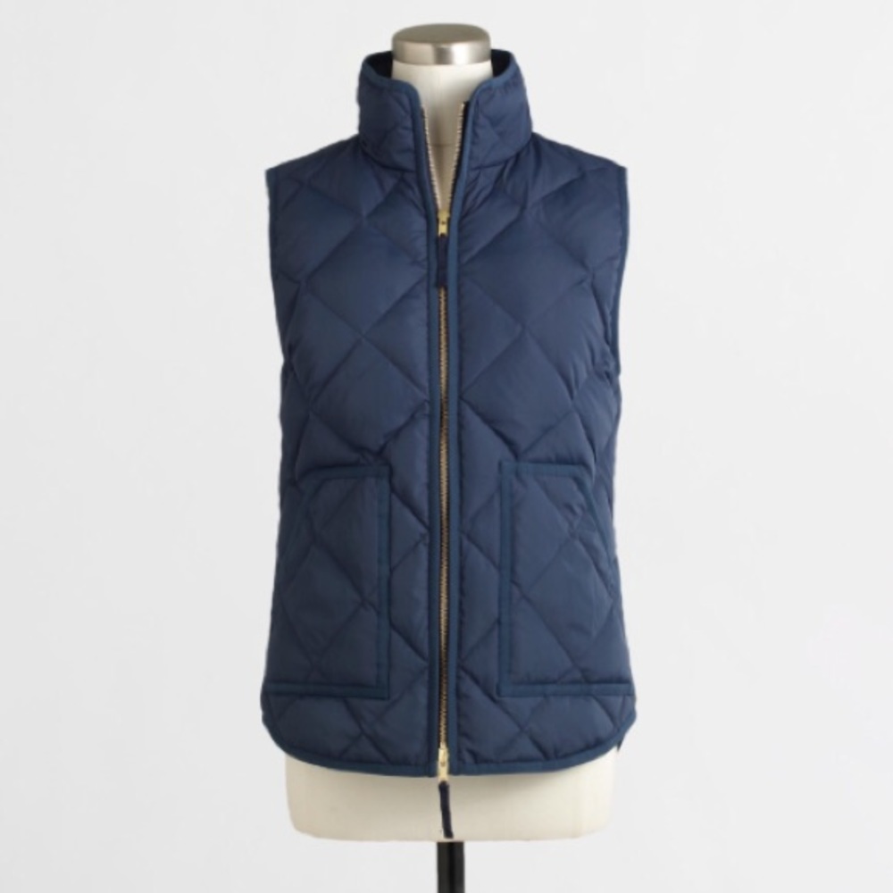 JCrew navy quilted vest
